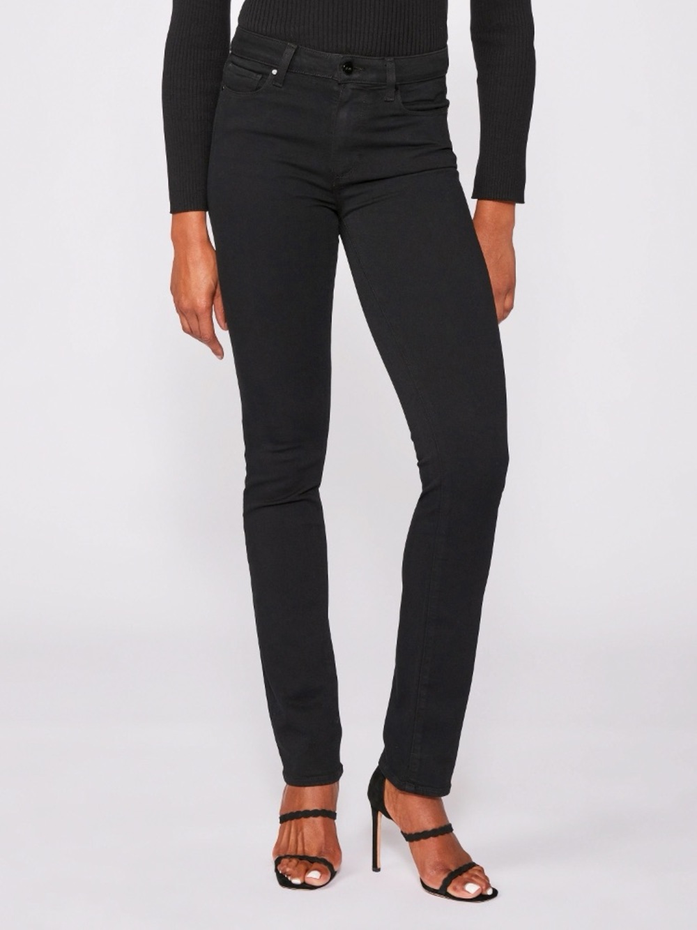 PAIGE Hoxton Straight High Rise Black Jeans Size 27